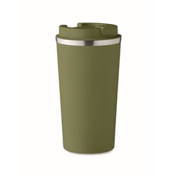 Obrázky: Dvojstenný nerez hrnček 510 ml, tm. zelený