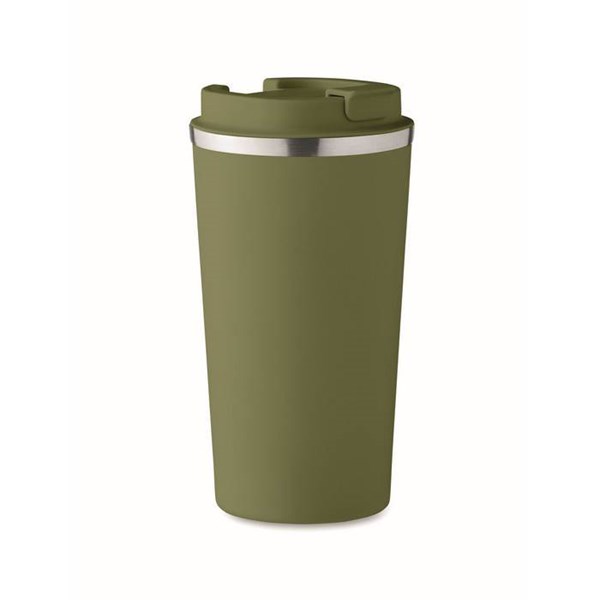 Obrázky: Dvojstenný nerez hrnček 510 ml, tm. zelený