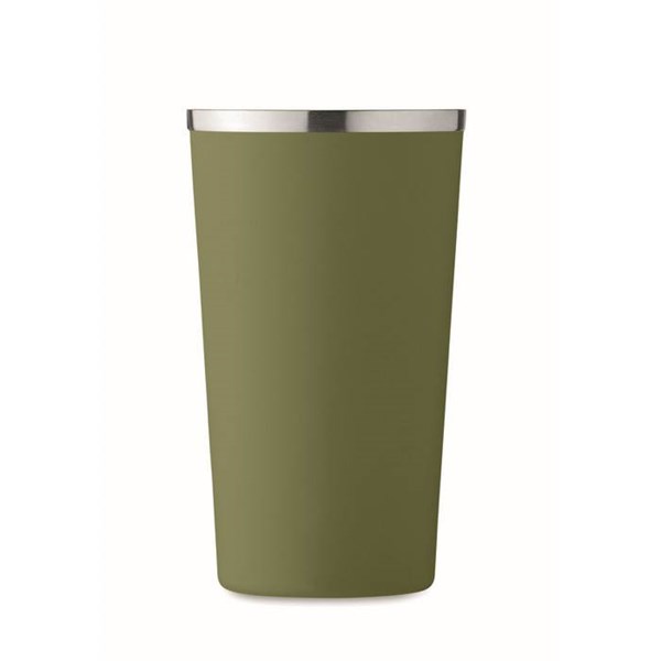 Obrázky: Dvojstenný nerez hrnček 510 ml, tm. zelený, Obrázok 9