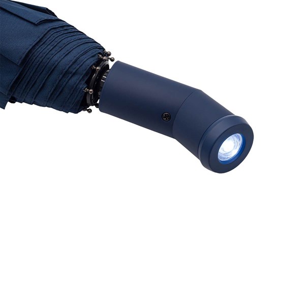 Obrázky: Automatický skladací dáždnik so svetlom, modrý, Obrázok 2