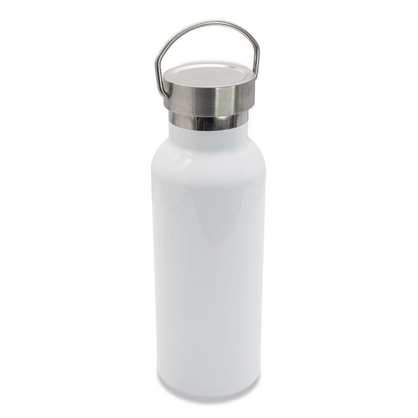 Obrázky: Dvojstenná kovová termoska 500 ml., biela, Obrázok 2