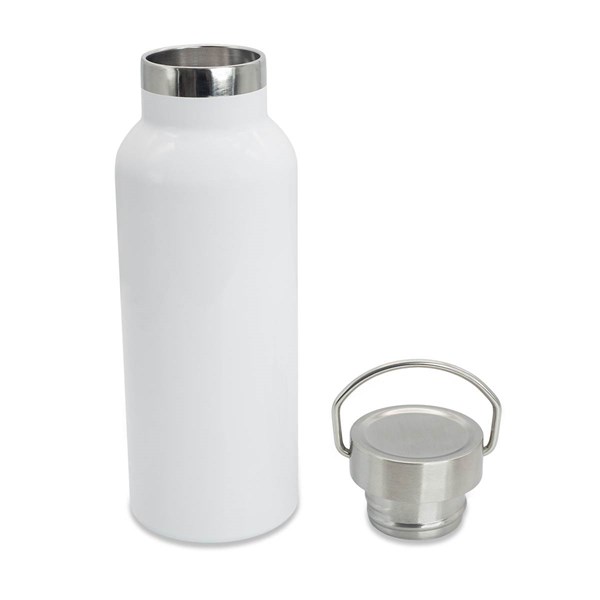 Obrázky: Dvojstenná kovová termoska 500 ml., biela, Obrázok 3