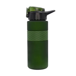 Obrázky: RPET fľaša so slamkou 700 ml, tmavozelená