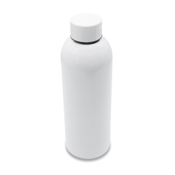 Obrázky: Jednostenná fľaša z nerez. ocele 750 ml, biela, Obrázok 2