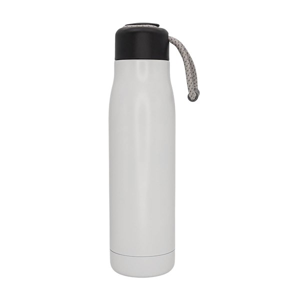 Obrázky: Biela nerez.termoska 500 ml,dvojstenná a pútko