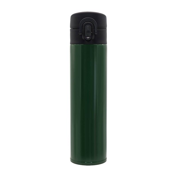 Obrázky: Tmavozelený nerezový termohrnček / termoska 350 ml