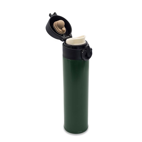 Obrázky: Tmavozelený nerezový termohrnček / termoska 350 ml, Obrázok 3