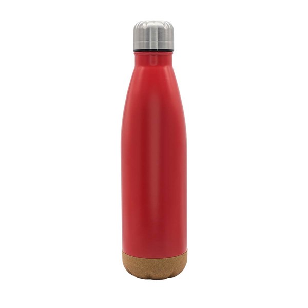 Obrázky: Červená termoska 500 ml s korkovým dnom
