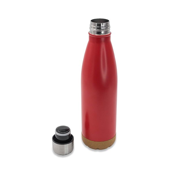Obrázky: Červená termoska 500 ml s korkovým dnom, Obrázok 3