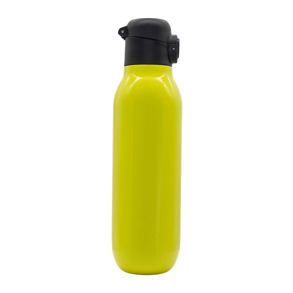 Obrázky: Dvojstenná vákuová kov. termoska 500 ml, žltá, Obrázok 2