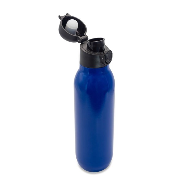 Obrázky: Dvojstenná vákuová kov. termoska 500 ml, modrá, Obrázok 3