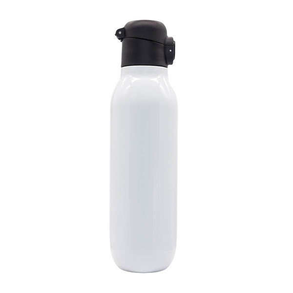 Obrázky: Dvojstenná vákuová kov. termoska 500 ml, biela, Obrázok 2