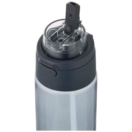 Obrázky: RPET fľaša 700ml so sklop. slamkou, priehľad.modrá, Obrázok 4
