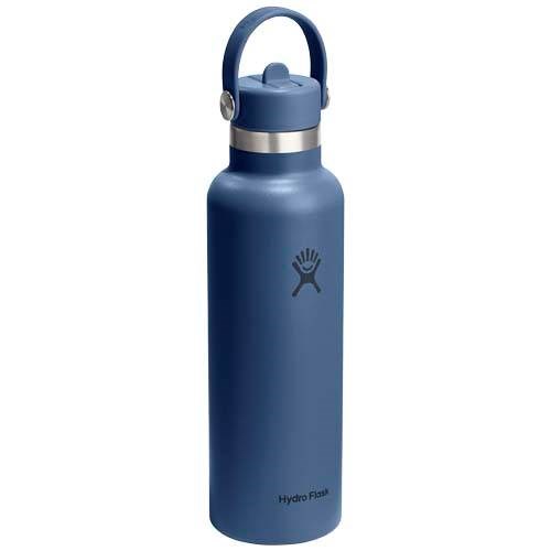 Obrázky: Hydro Flask dvoj. nerez fľaša,ucho 0,6l, tm.modrá