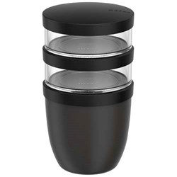 Obrázky: Mepal Ellipse 3dielny hrniec 500+2x200ml, čierna