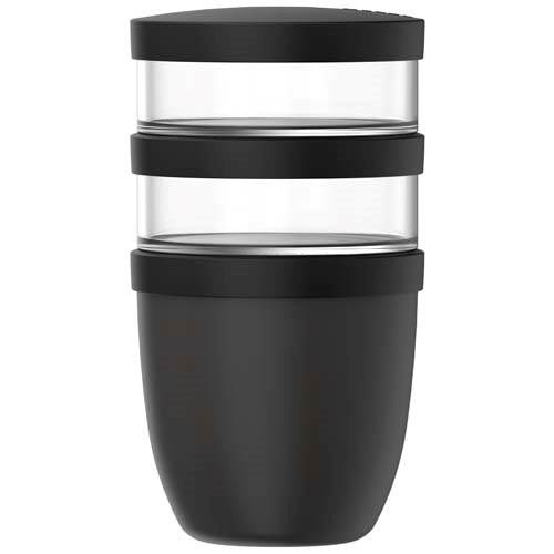 Obrázky: Mepal Ellipse 3dielny hrniec 500+2x200ml, čierna, Obrázok 3