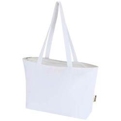 Obrázky: Taška na zips, bavlna 320g/m2, biela