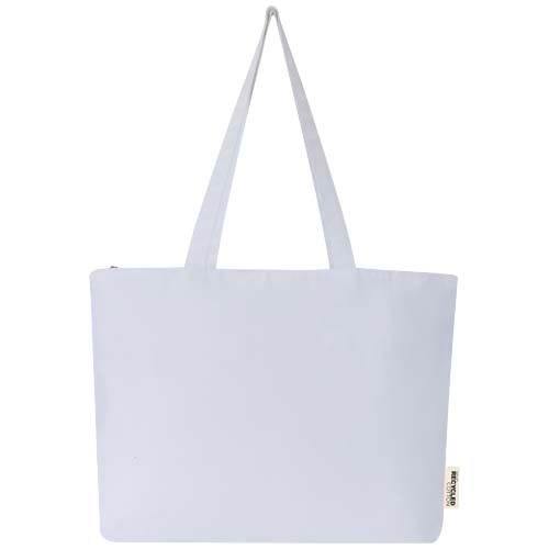 Obrázky: Taška na zips, bavlna 320g/m2, biela, Obrázok 5