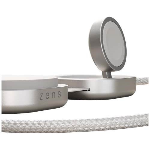 Obrázky: Zens Pro 3 140W hliník.nabíjací kábel 3v1, biela, Obrázok 4