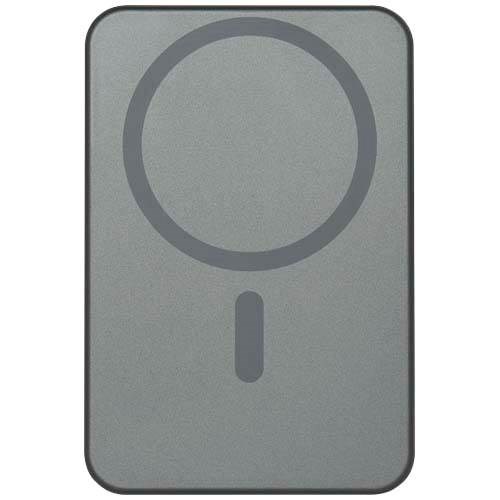 Obrázky: Magnet. powerbanka 5000mAh, rec.hliník, sivá, Obrázok 2