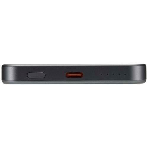 Obrázky: Magnet. powerbanka 5000mAh, rec.hliník, sivá, Obrázok 3
