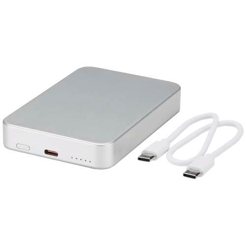 Obrázky: Magnet. powerbanka 10000mAh, rec.hliník, striebor., Obrázok 4