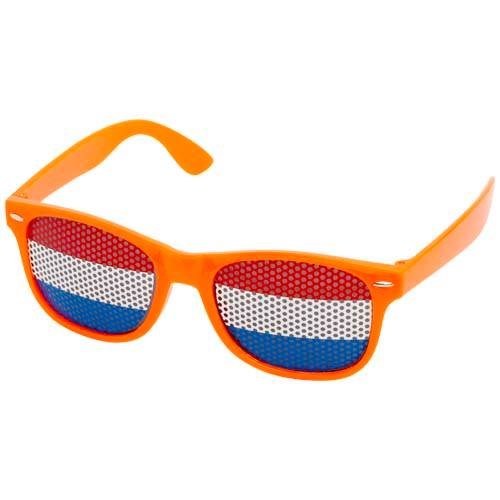 Obrázky: Slneč.okuliare pre fanúšikov,potlač vlajky, oranž.