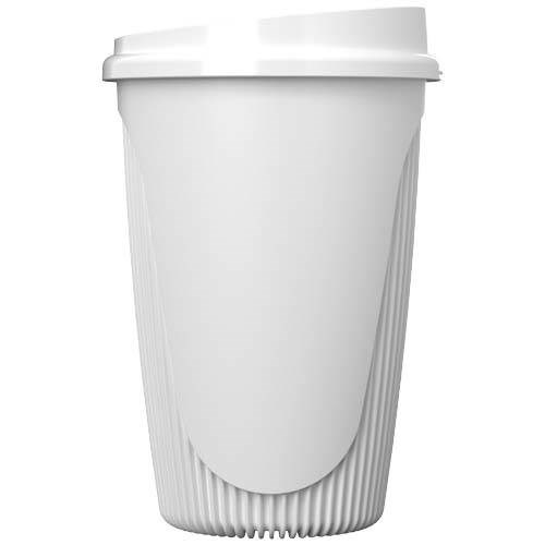 Obrázky: Hrnček 350 ml s viečkom, rec. plast, biela, Obrázok 8