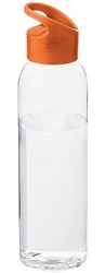 Obrázky: Transparentná fľaša s oranžovým viečkom, 650 ml