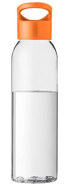 Obrázky: Transparentná fľaša s oranžovým viečkom, 650 ml, Obrázok 3