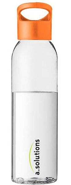 Obrázky: Transparentná fľaša s oranžovým viečkom, 650 ml, Obrázok 4