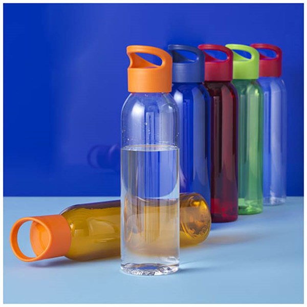 Obrázky: Transparentná fľaša s oranžovým viečkom, 650 ml, Obrázok 5