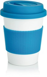 Zobrazit detaily pro Bielo-modrý hrnček 350 ml s izoláciou a viečkom Obrázky: Bielo-modrý hrnček 350 ml s izoláciou a viečkom