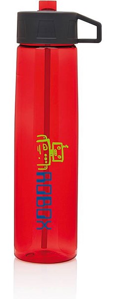 Obrázky: Červená tritánová fľaša so slamkou 750 ml, Obrázok 6