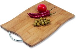 Zobrazit detaily pro Veľká bambusová doštička s kovovou rúčkou Obrázky: Veľká bambusová doštička s kovovou rúčkou