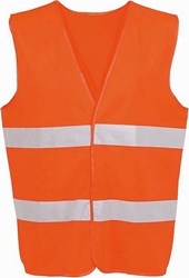 Zobrazit detaily pro Reflexná bezpečnostná vesta, oranžová Obrázky: Reflexná bezpečnostná vesta, oranžová