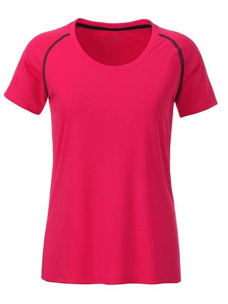 Obrázky: Dámske funkčné tričko SPORT 130, ružová/antracit L, Obrázok 2