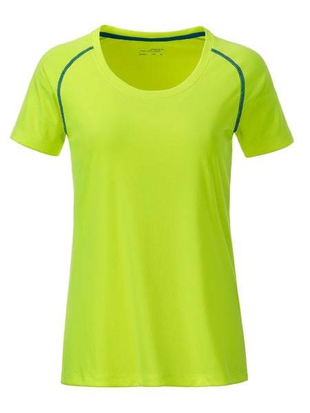 Obrázky: Dámske funkčné tričko SPORT 130, žltá/modrá XL, Obrázok 2