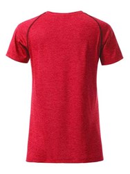 Obrázky: Dámske funkčné tričko SPORT 130, červený melír XXL
