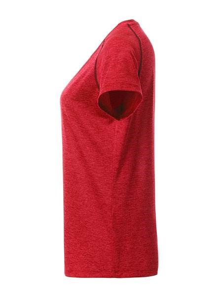 Obrázky: Dámske funkčné tričko SPORT 130, červený melír XL, Obrázok 3