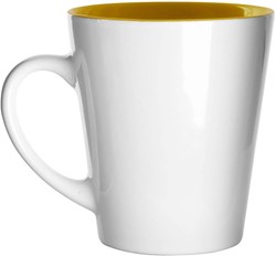 Zobrazit detaily pro Biely keramický hrnček 300 ml so žltým vnútrom Obrázky: Biely keramický hrnček 300 ml so žltým vnútrom