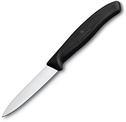 Obrázky: Čierny nôž na zeleninu VICTORINOX, hladká čepeľ 8