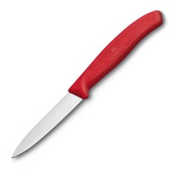 Obrázky: Červený nôž na zeleninu VICTORINOX, hladká čepeľ 8