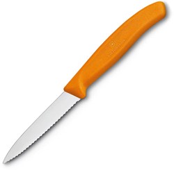 Obrázky: Oranžový nôž na zeleninu VICTORINOX,vlnk. čepeľ 8