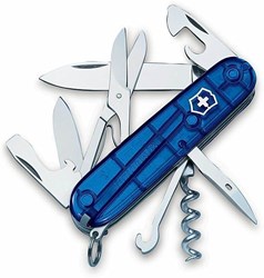 Zobrazit detaily pro VICTORINOX CLIMBER vreckový nôž , transp.modrá Obrázky: VICTORINOX CLIMBER vreckový nôž , transp.modrá
