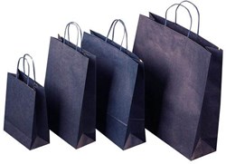 Zobrazit detaily pro Papierová taška 25x11x41 cm,skrútená šnúrka, modrá Obrázky: Papierová taška 25x11x41 cm,skrútená šnúrka, modrá