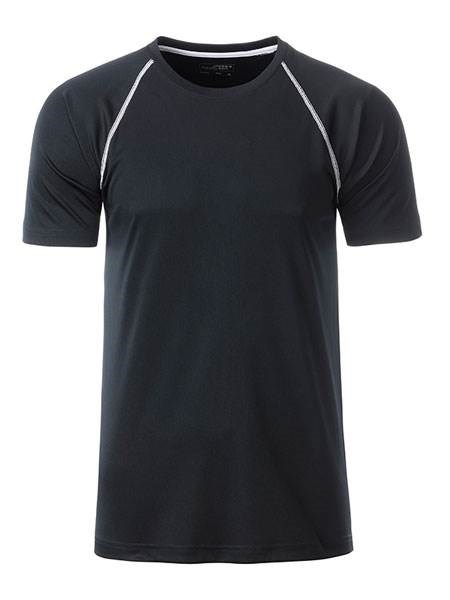 Obrázky: Pánske funkčné tričko SPORT 130, čierna/biela XL, Obrázok 2