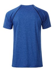 Obrázky: Pánske funkčné tričko SPORT 130, modrý melír XXL