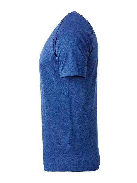 Obrázky: Pánske funkčné tričko SPORT 130, modrý melír XL, Obrázok 3