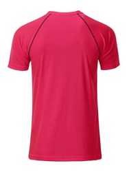 Obrázky: Pánske funkčné tričko SPORT 130,ružová/antrac. XXL